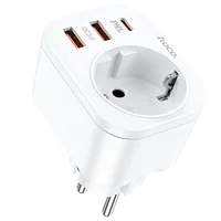 СЗУ Hoco NS3 Multifunctional PD20W (2USB/1Type-C/1xSocket) White