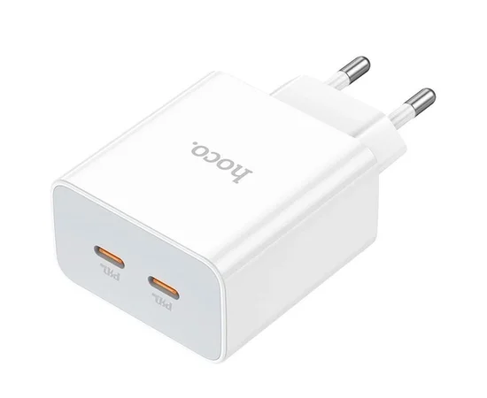 СЗУ Hoco C108A PD 35W (2 Type-C) White