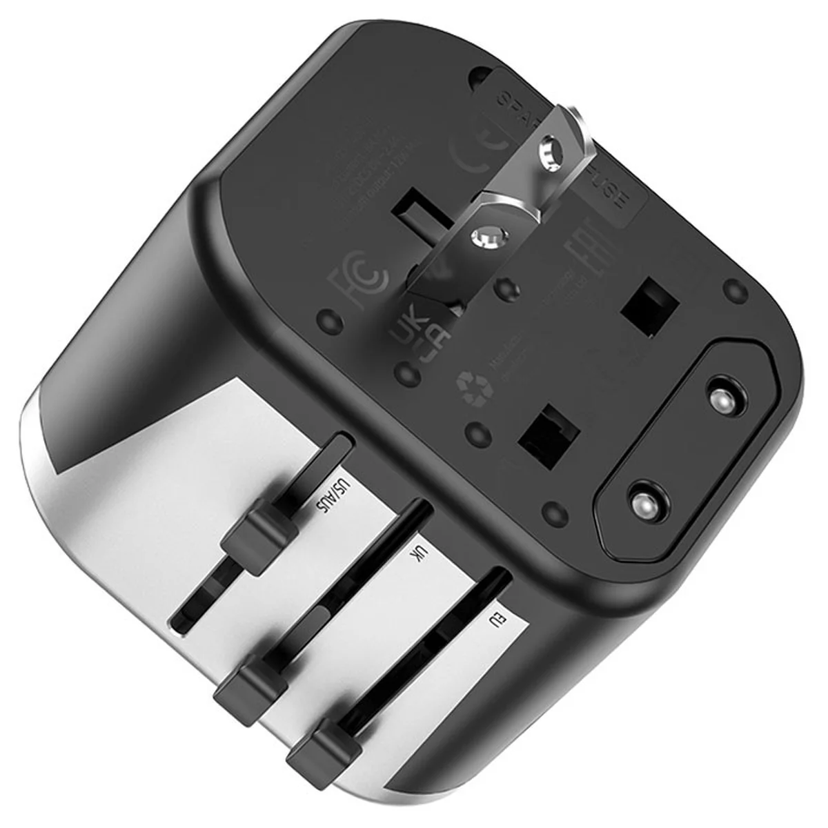 СЗУ Hoco AC5 Level 2USB+Socket Black