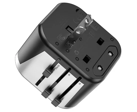 СЗУ Hoco AC5 Level 2USB+Socket Black