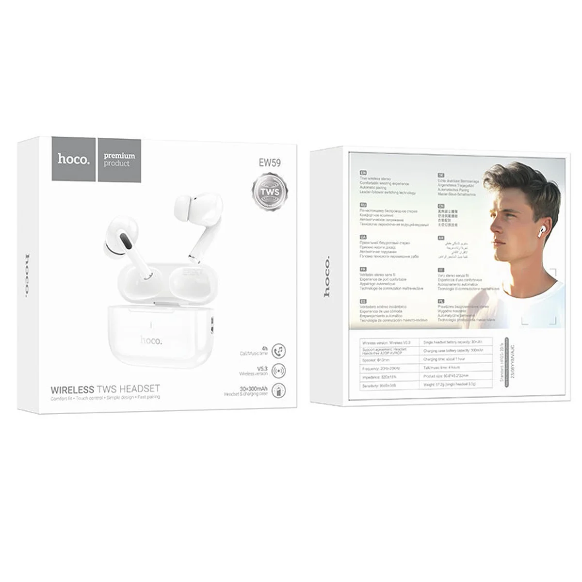 Беспроводные TWS наушники Hoco EW59 White