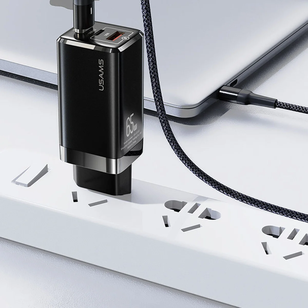 СЗУ USAMS CC110 GaN Mini Fast Charger EU Чорний