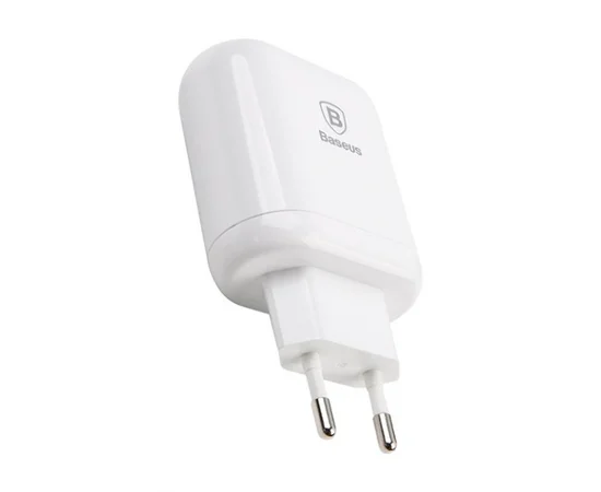 СЗУ Baseus Bojure Series EU (2USB 1xQuickCharge QC3.0 23W) Белый