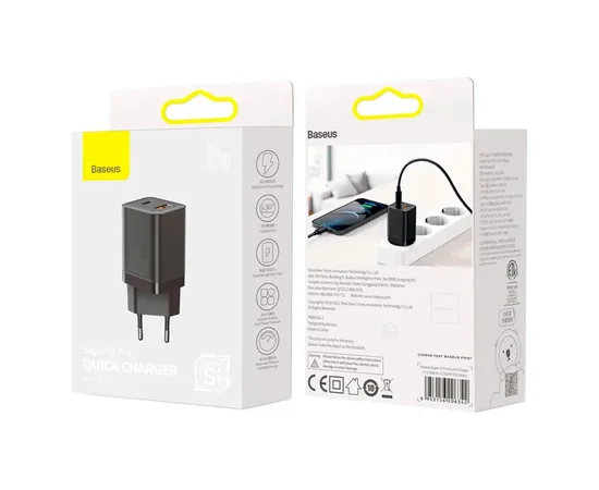 СЗУ Baseus Super Si Pro Quick Charger 30W (CCSUPP-E) Black