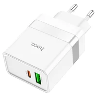 СЗУ Hoco N21 Topspeed PD30W+QC3.0 (1USB/1Type-C/3A) Білий