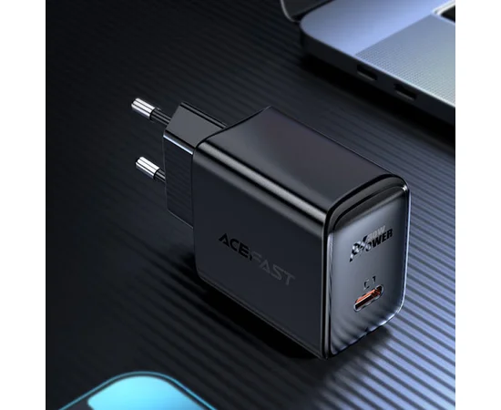 СЗУ Acefast A21 30W GaN single USB-C Black