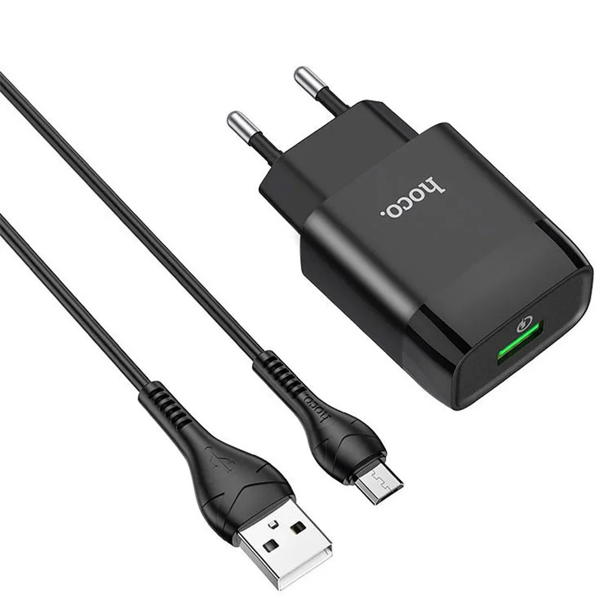 СЗУ Hoco C72A (1USB/2.1A) + MicroUSB Черный
