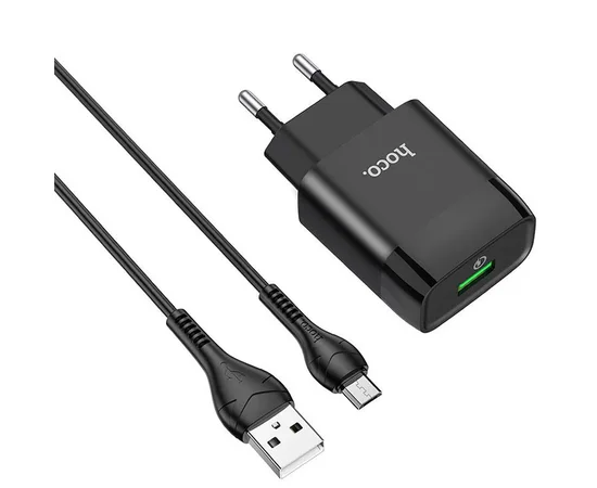 СЗУ Hoco C72A (1USB/2.1A) + MicroUSB Черный