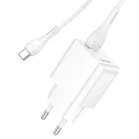 СЗУ Hoco C98A QC3.0 (1USB/18W) + USB to Type-C White