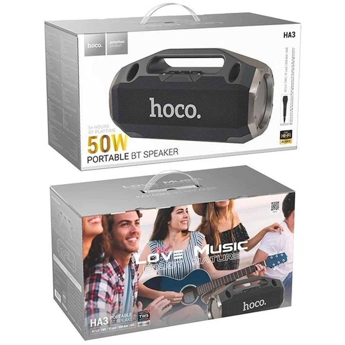 Bluetooth колонка Hoco HA3 с микрофоном Black