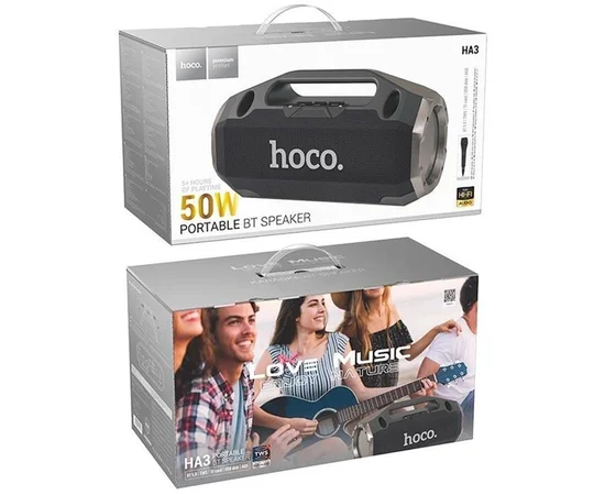 Bluetooth колонка Hoco HA3 с микрофоном Black