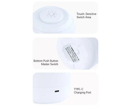 Настольный сенсорный LED светильник 3 colour light MZ-L2701 White