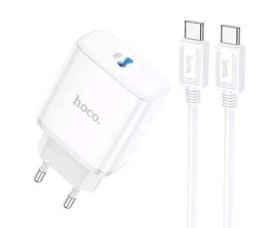 СЗУ Hoco C104A PD 20W Type-C to Type-C White