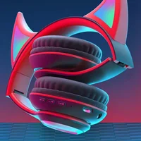 Накладні бездротові навушники Devil's Horn STN-29 Black / Red