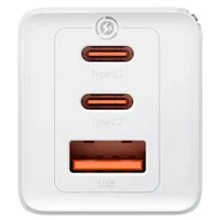 СЗУ Baseus GaN5 Pro 65W 2Type-C+USB 100W EU (CCGP12020) White