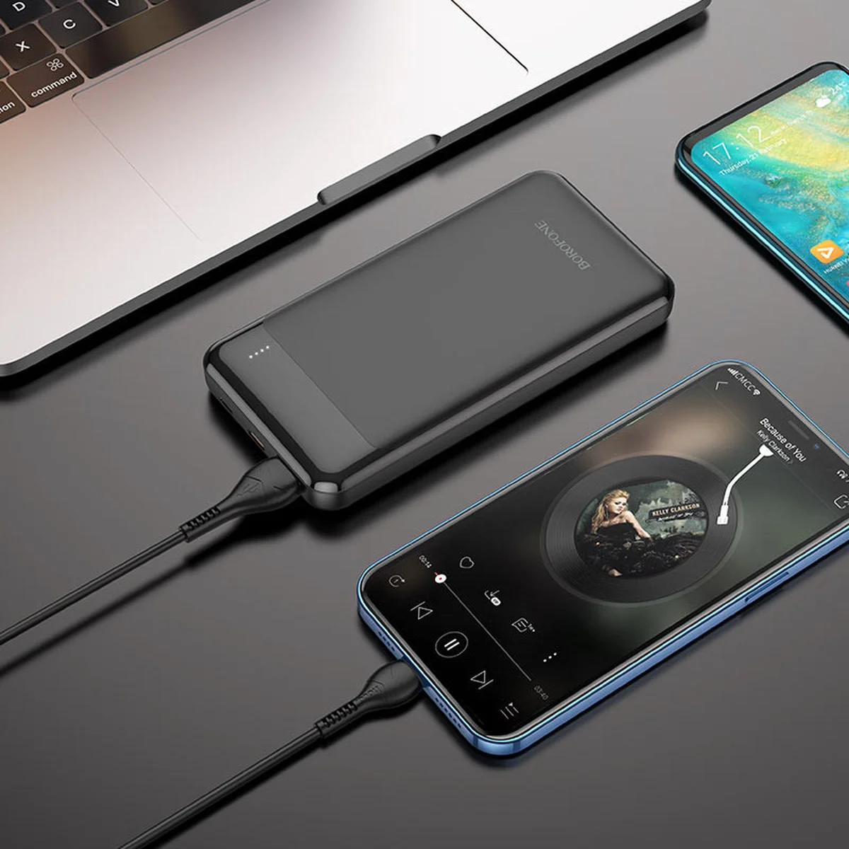 Портативний зарядний пристрій Power Bank BOROFONE BJ19 Incredible PD20W+QC3.0 10000 mAh Чорний