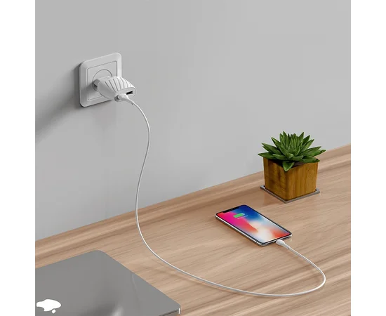 СЗУ Hoco C78A (2USB/2.4A) Белый