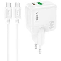 СЗУ Hoco C111A PD 30W+QC3.0 Type-C to Type-C White