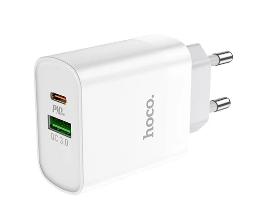 СЗУ HOCO C80A PD 20W+QC3.0 Type-C + USB Белый