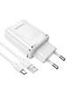 СЗУ Borofone BA54A Wide road QC3.0 (2USB) + Type-C White