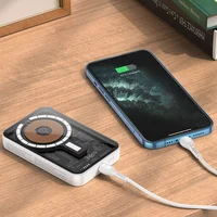 Портативное зарядное устройство Power Bank Hoco Q10A Transparent PD20W с БЗУ 10 000 mAh White