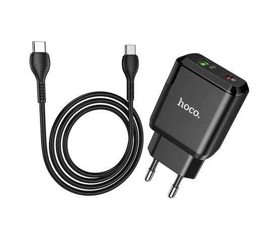 СЗУ Hoco N5 Favor 20W PD+QC3.0 Type-C to Type-C Черный