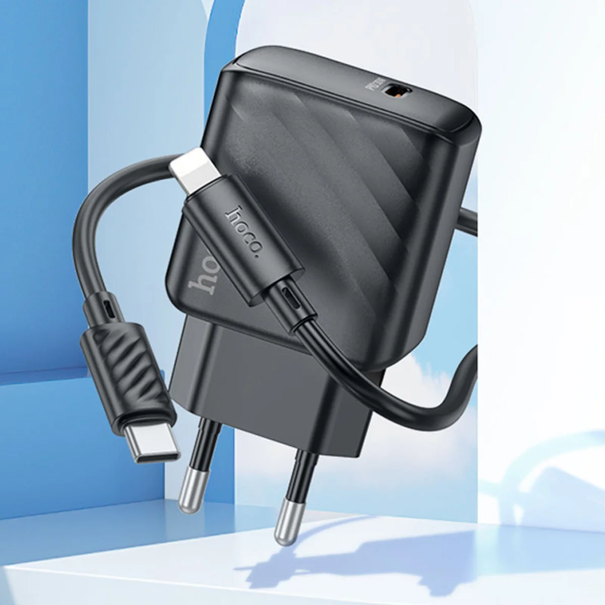 СЗУ Hoco CS22A Value PD30W + Type-C to Lightning Black