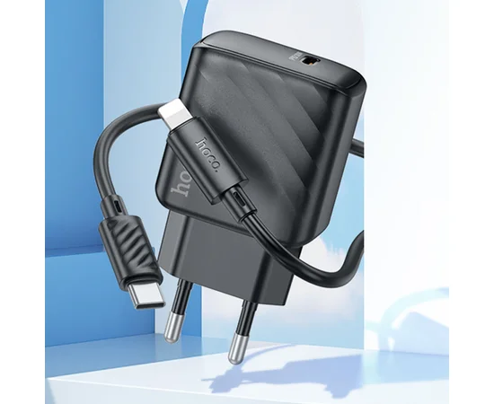 СЗУ Hoco CS22A Value PD30W + Type-C to Lightning Black