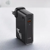 СЗУ + Power Bank 2in1 Baseus GaN QC (Type-C+USB/ 45W) 10 000 mAh (PPNLD) Черный