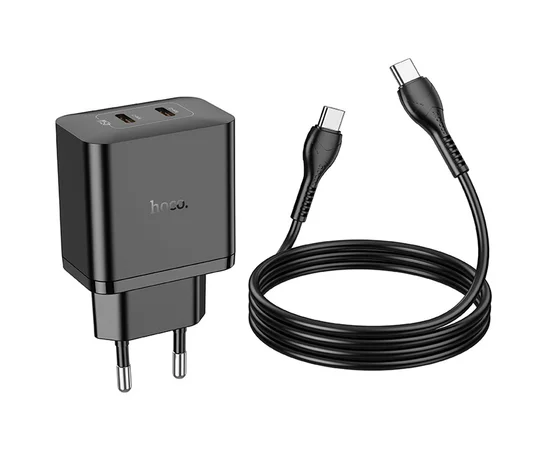 СЗУ Hoco N35 Streamer PD45W (2C) + Type-C to Type-C Black