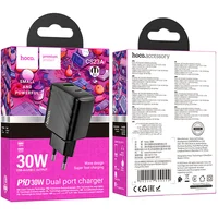 СЗУ Hoco CS23A Sunlight PD30W+QC3.0 Black