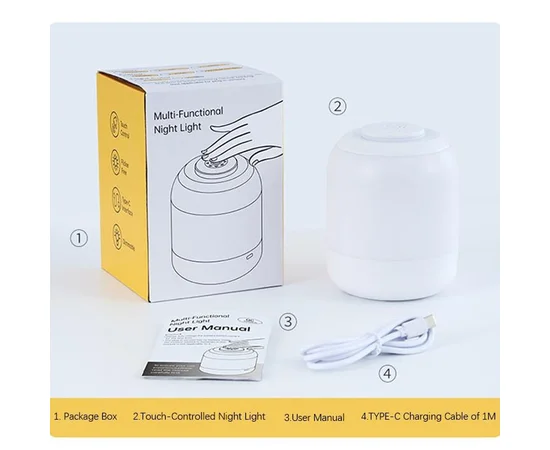 Настольный сенсорный LED светильник 3 colour light MZ-L2701 White