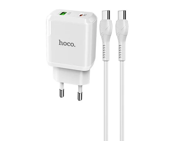 СЗУ Hoco N5 Favor 20W PD+QC3.0 Type-C to Type-C Белый