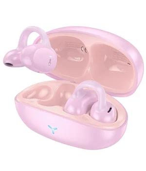 Бездротові навушники TWS Hoco EW57 Auspicious clip-on Pink fluff