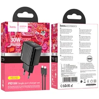 СЗУ Hoco CS22A Value PD30W + Type-C to Lightning Black