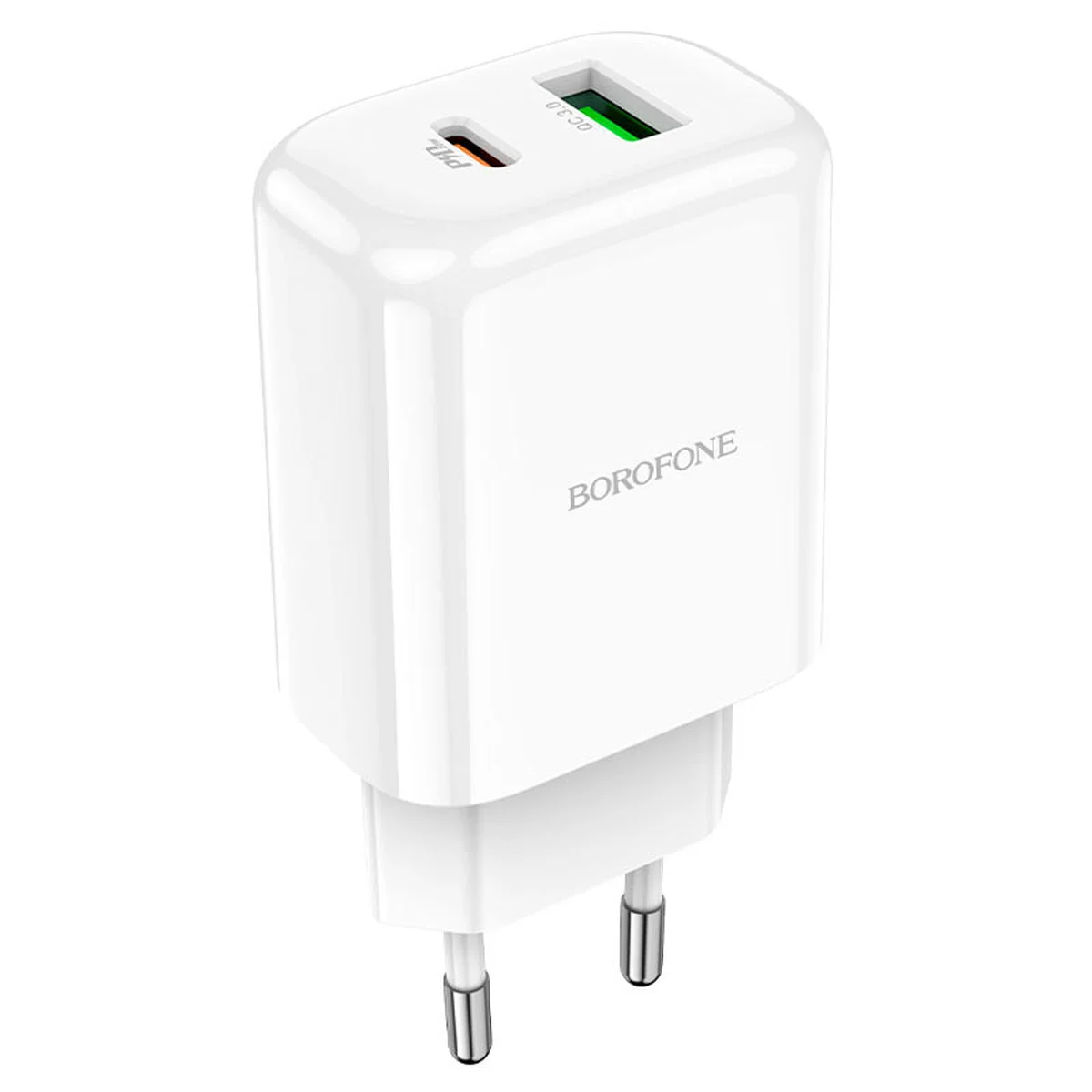 СЗУ Borofone BN4 PD20W+QC3.0 (1USB/1Type-C/3A) Белый