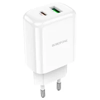 СЗУ Borofone BN4 PD20W+QC3.0 (1USB/1Type-C/3A) Белый