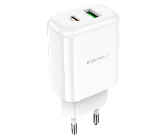 СЗУ Borofone BN4 PD20W+QC3.0 (1USB/1Type-C/3A) Белый
