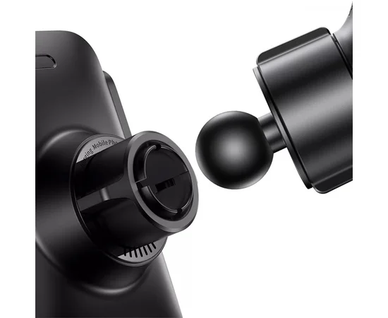 Автодержатель с БЗУ Baseus Wisdom Auto Alignment (QI 15W) (Suction base) (CGZX000101) Black