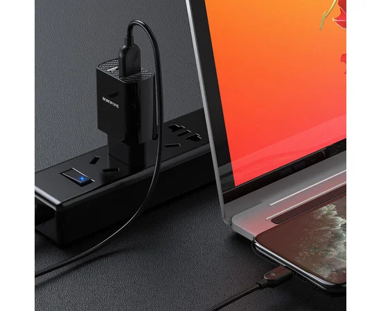 СЗУ Borofone BA53A Powerway (2USB/2.1A) + Lightning Черный