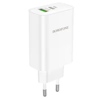 СЗУ Borofone BN10 Sunlight PD65W (1Type-C/1USB) White