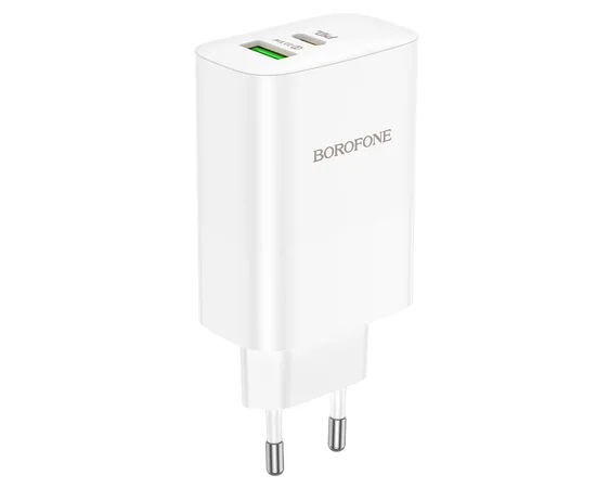 СЗУ Borofone BN10 Sunlight PD65W (1Type-C/1USB) White