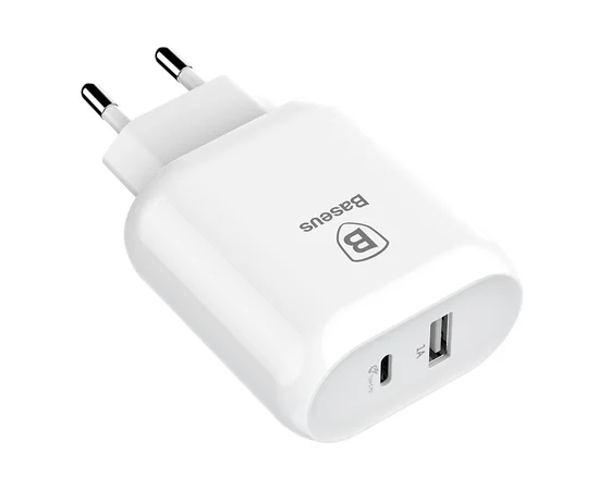 СЗУ Baseus Bojure PD Quick Charger + Cable (Lightning) 32W 1Type-C 1USB white