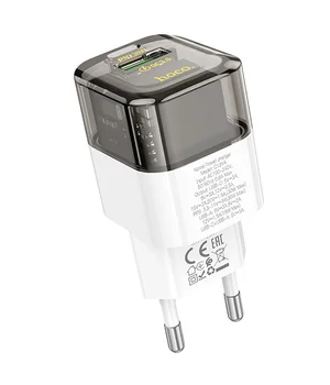 СЗУ Hoco C131A Platium PD30W+QC3.0 Transparent black