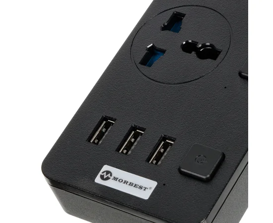 Удлинитель Power Socket MB-W11 (3xUSB/3xSocket) Черный