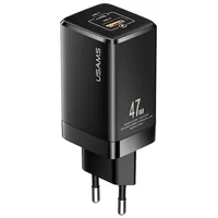 СЗУ Usams US-CC137 T41 47W GaN PD + QC Mini Черный