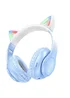 Накладні бездротові навушники Hoco W42 Cat Crystal Blue