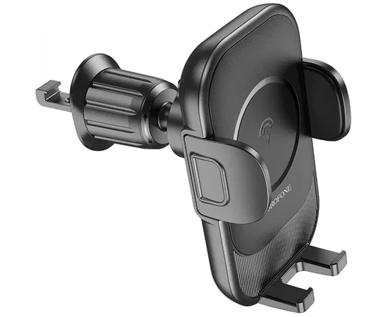 Автодержатель с БЗУ Borofone BH204 Blue Charm (air outlet) Black