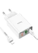 СЗУ HOCO C100A PD20W+QC3.0 + Type-C to Lightning White