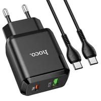 СЗУ Hoco N5 Favor 20W PD+QC3.0 Type-C to Type-C Черный